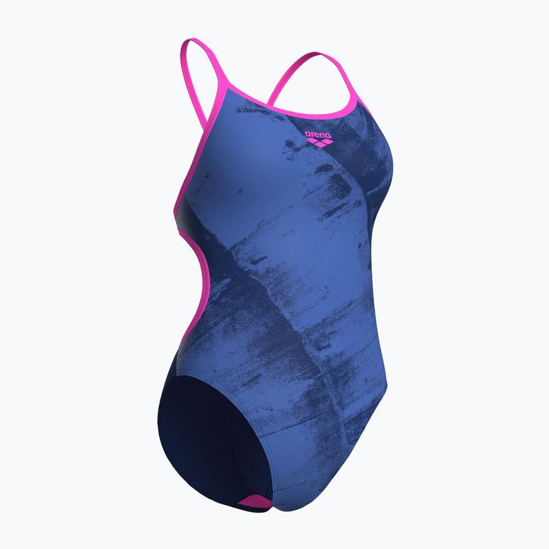 Dámske jednodielne plavky arena Arch Lace Back multi blue/navy/shocking pink 3
