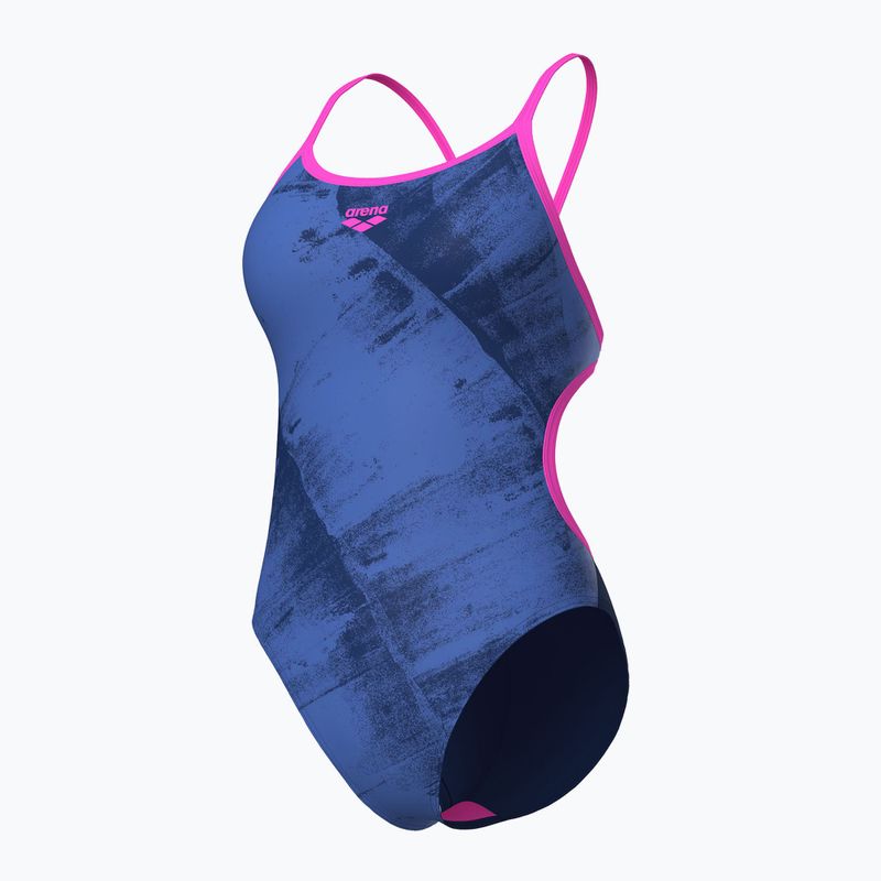 Dámske jednodielne plavky arena Arch Lace Back multi blue/navy/shocking pink 4