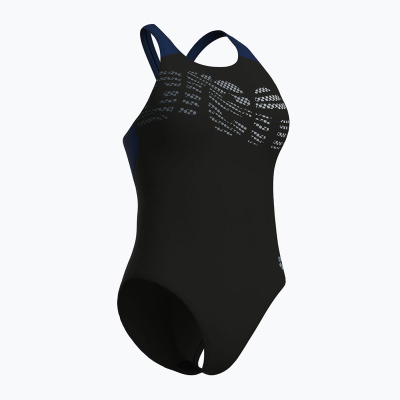 Dámske jednodielne plavky arena Flowing V Back black/navy 3