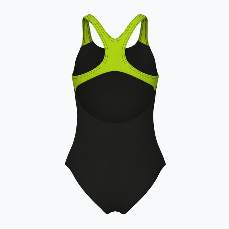 Detské jednodielne plavky arena Sound Track Swim Pro Back black/artic lime 2
