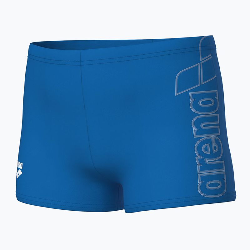 Detské plavky boxerky arena Logo Swim Short blue river/white 3