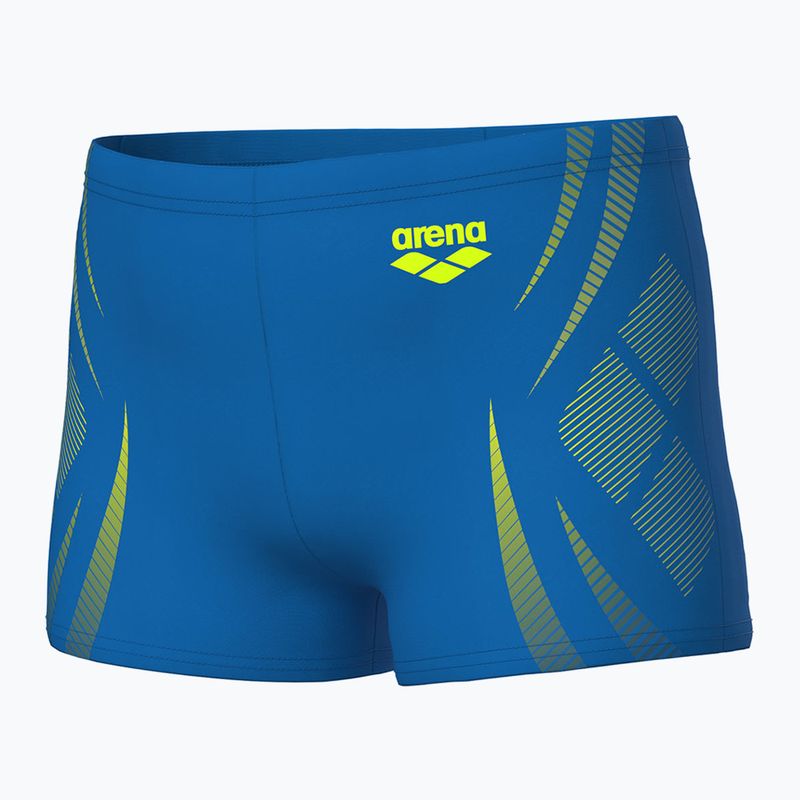 Detské plavky boxerky arena Poseidonia Swim Short blue river/artic lime 3