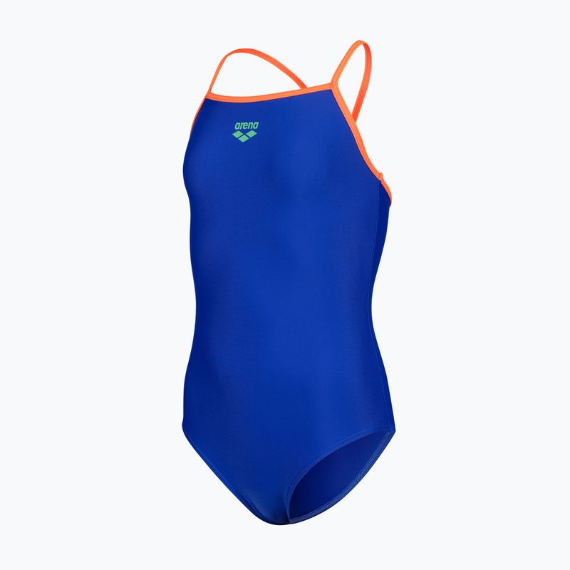 Detské jednodielne plavky arena Light Drop Solid neon blue/team orange/team orange 3