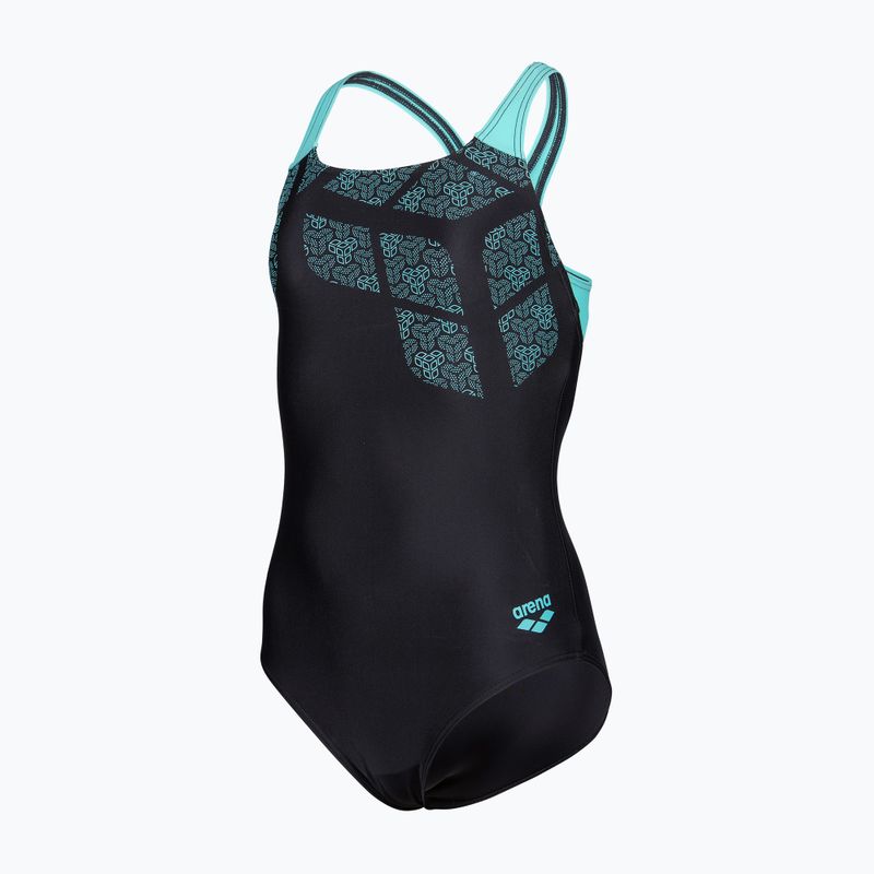 Detské jednodielne plavky arena Kikko Swim Pro Back black/water 3