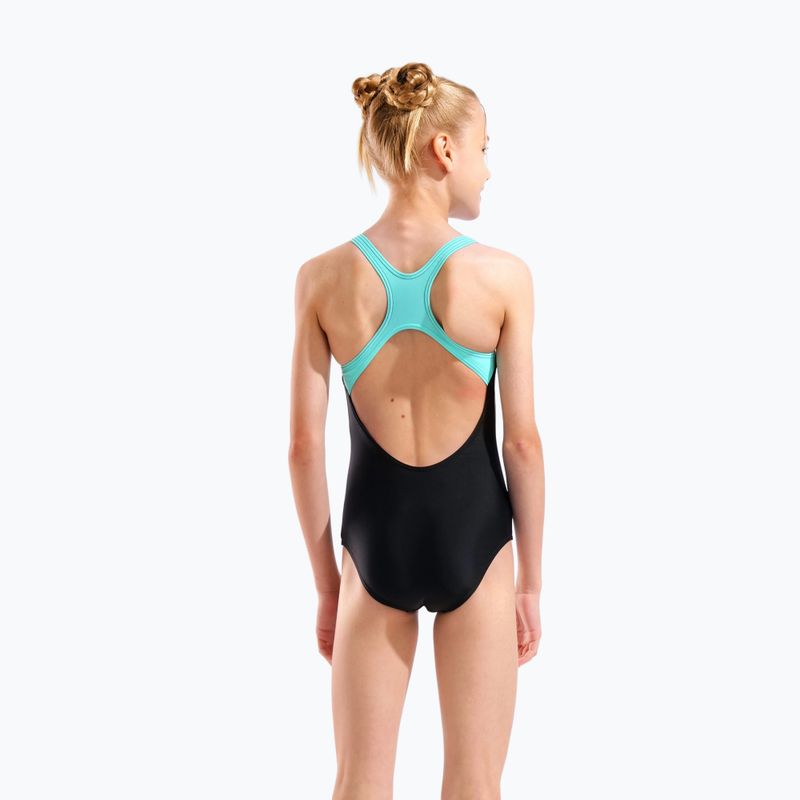 Detské jednodielne plavky arena Kikko Swim Pro Back black/water 7