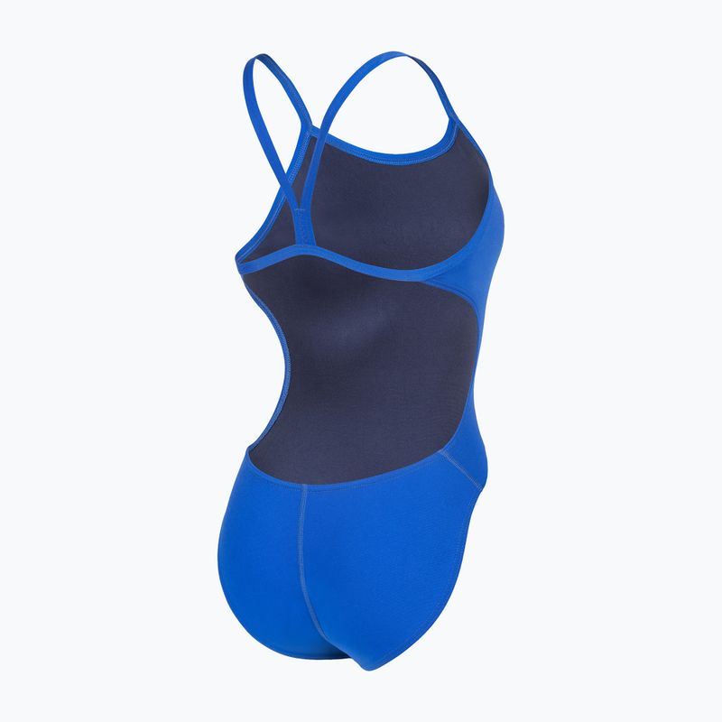 Dámske jednodielne plavky arena Team Swimsuit Challenge Solid neon blue/team orange 4
