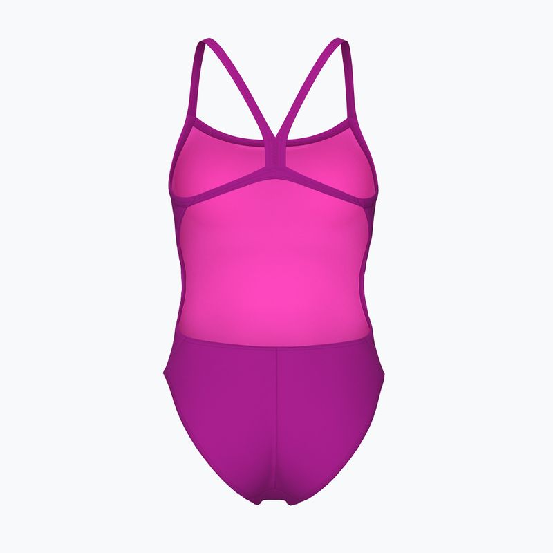 Dámske jednodielne plavky Arena Team Swimsuit Challenge Solid very fuchsia/team green 2