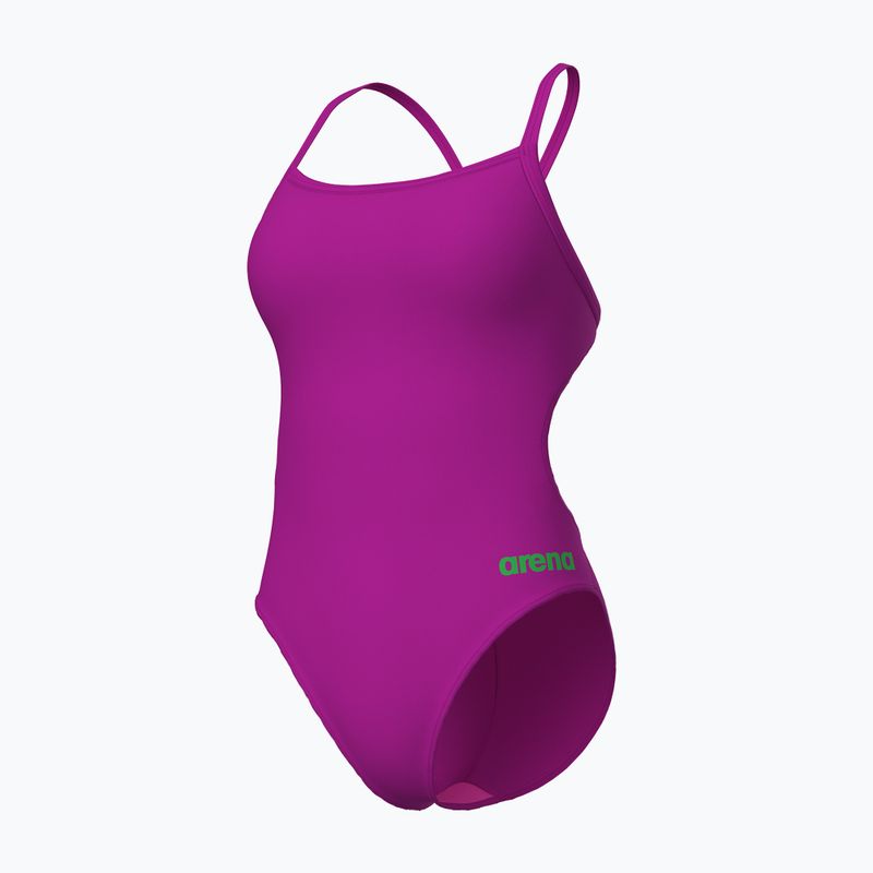 Dámske jednodielne plavky Arena Team Swimsuit Challenge Solid very fuchsia/team green 3