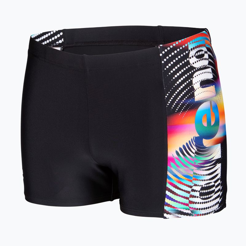 Plavecké boxerky Arena Lit Logo Swim Short black/multi 3