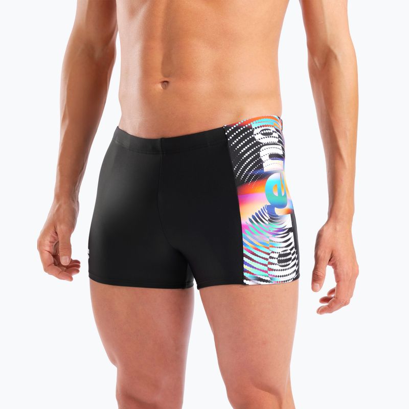 Plavecké boxerky Arena Lit Logo Swim Short black/multi 8