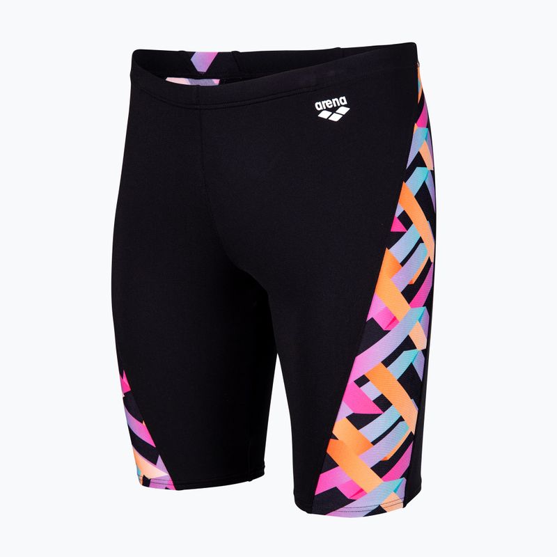 Pánske plavky jammery arena Texture Swim black/black multi 3