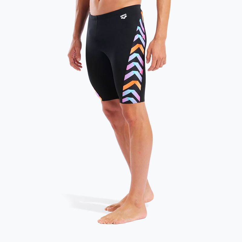 Pánske plavky jammery arena Texture Swim black/black multi 5