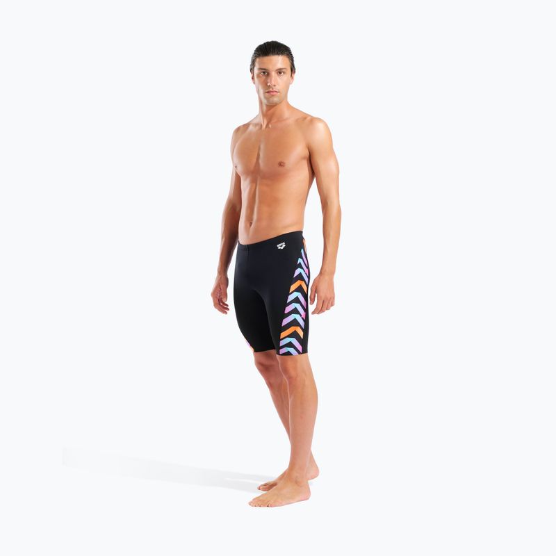 Pánske plavky jammery arena Texture Swim black/black multi 6
