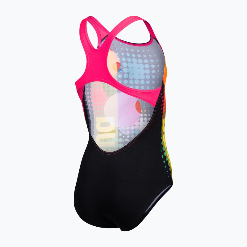 Detské jednodielne plavky arena Dots Swim Pro Back black multi/black/shocking pink 4