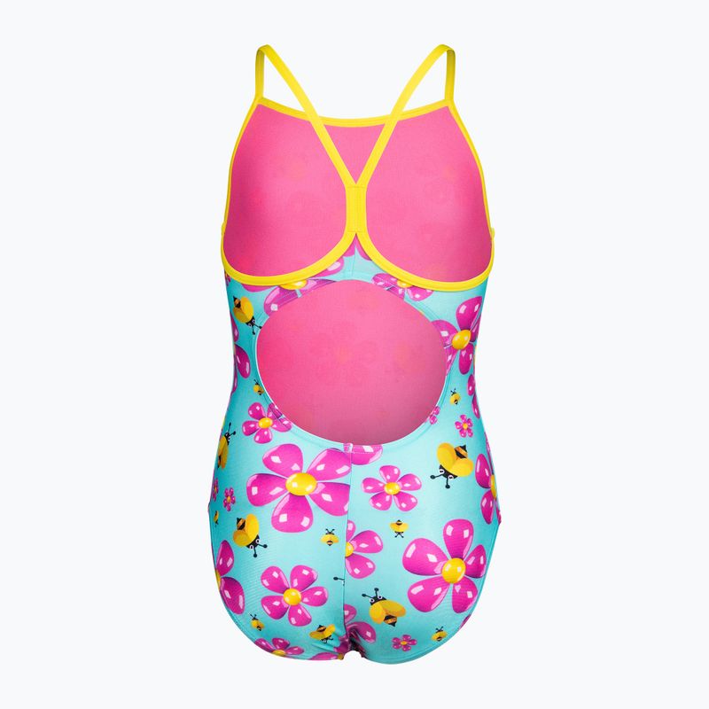 Detské jednodielne plavky arena Spring Lightdrop Back water multi/yellow star 2