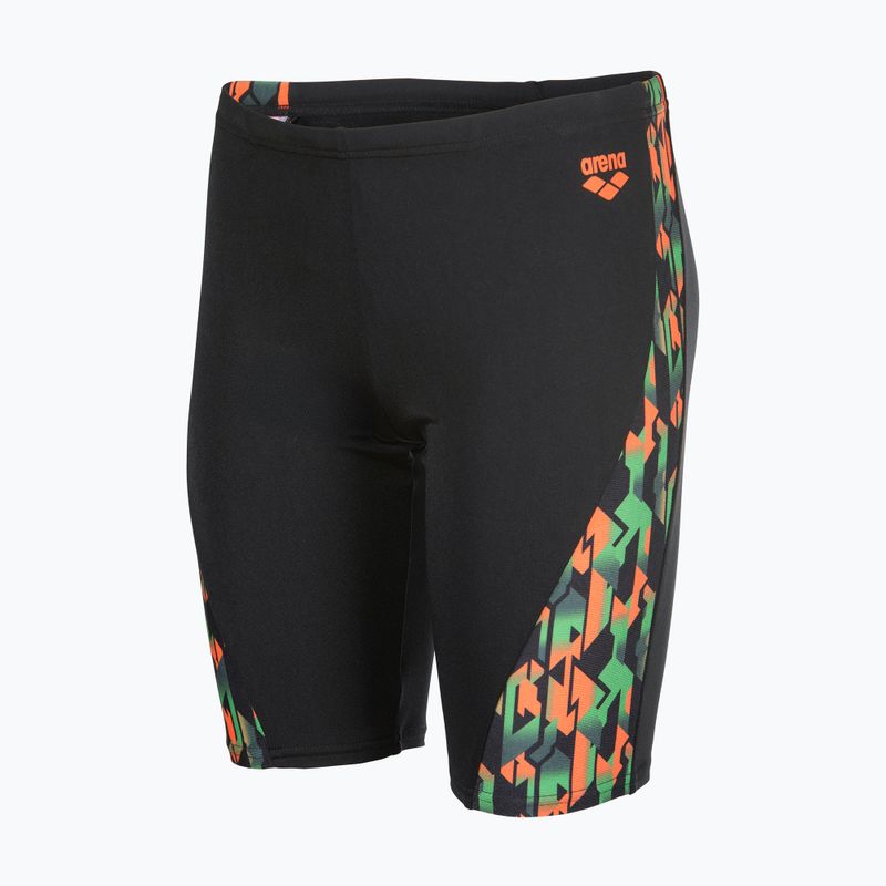 Detské plavky jammery arena Print Swim black/orange multi 3