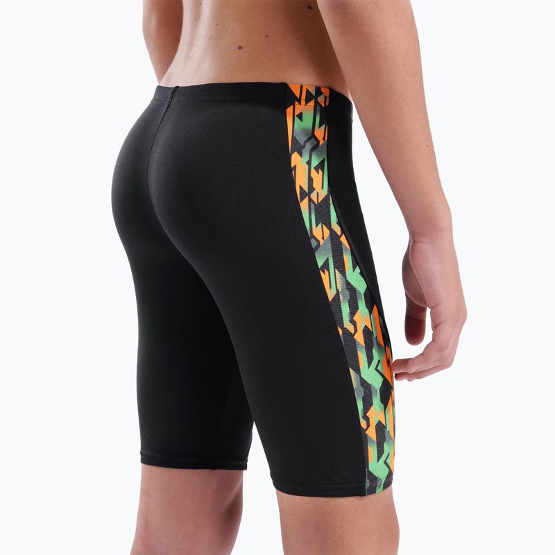Detské plavky jammery arena Print Swim black/orange multi 9