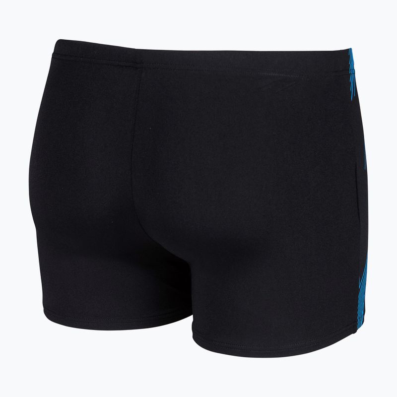 Pánske plavecké boxerky arena Graphic Swim Short black/turquoise 4