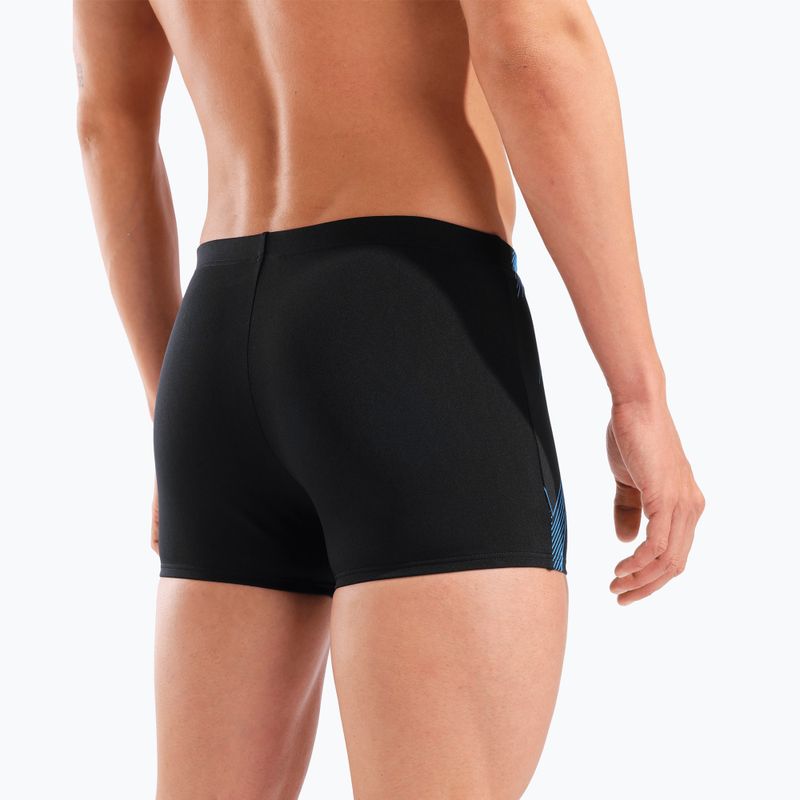 Pánske plavecké boxerky arena Graphic Swim Short black/turquoise 9