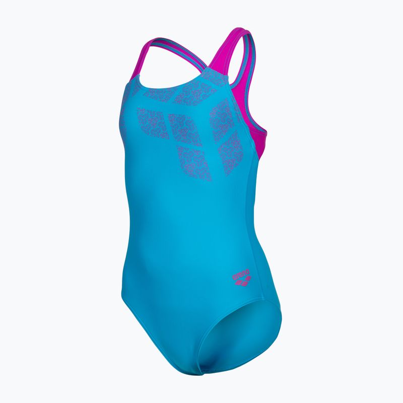 Detské jednodielne plavky arena Kikko Swim Pro Back turquoise/very fuchsia 3