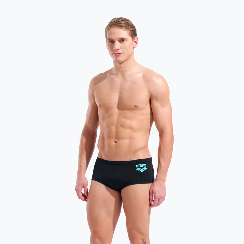 Pánske plavecké boxerky arena One Low Waist Short Big Logo black/black 5