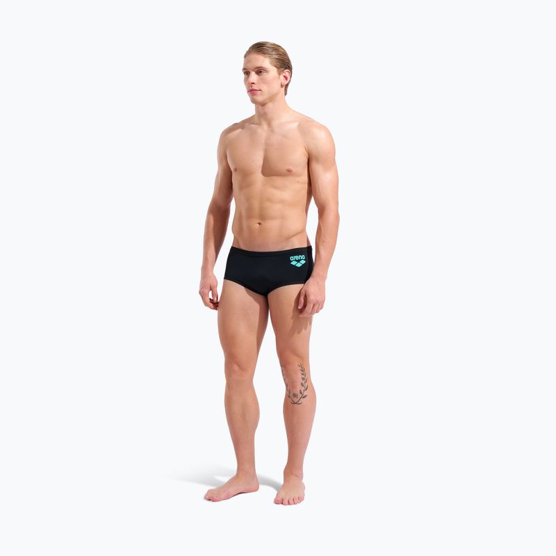 Pánske plavecké boxerky arena One Low Waist Short Big Logo black/black 6