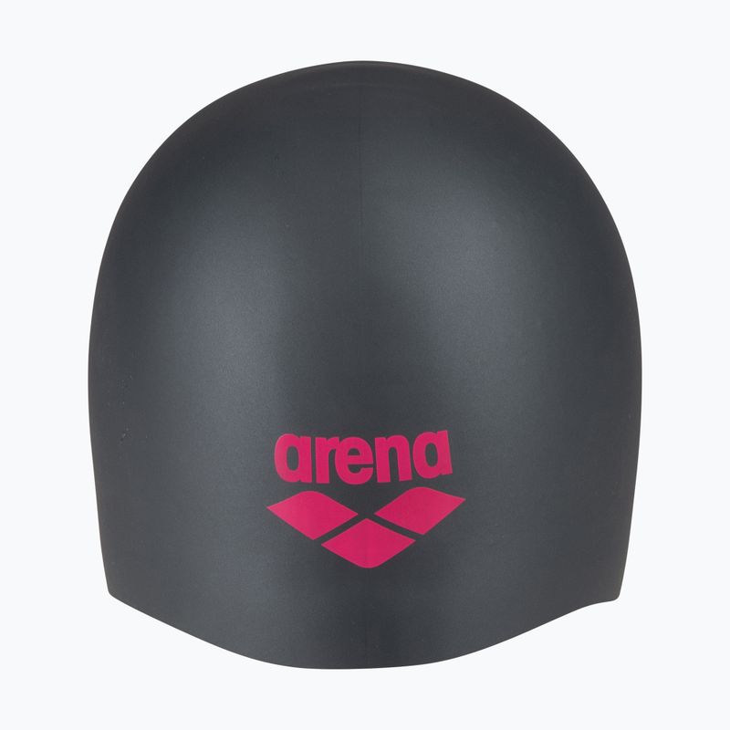 Plavecká čiapka arena Long Hair asphalt/pink 3