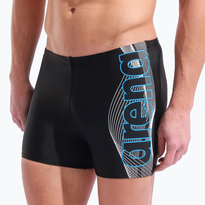 Pánske plavecké boxerky arena Basic Swim Short black/turquoise 8