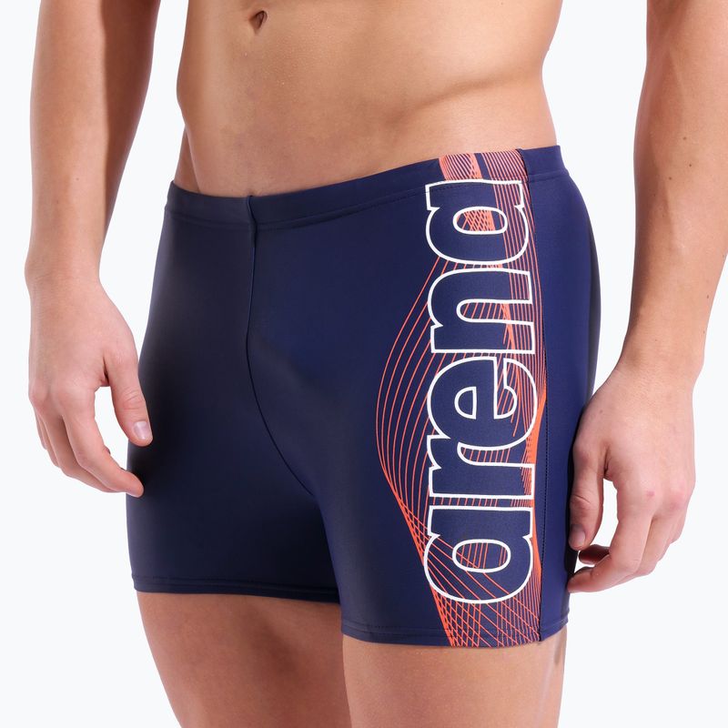 Pánske plavecké boxerky arena Basic Swim Short navy/white 8