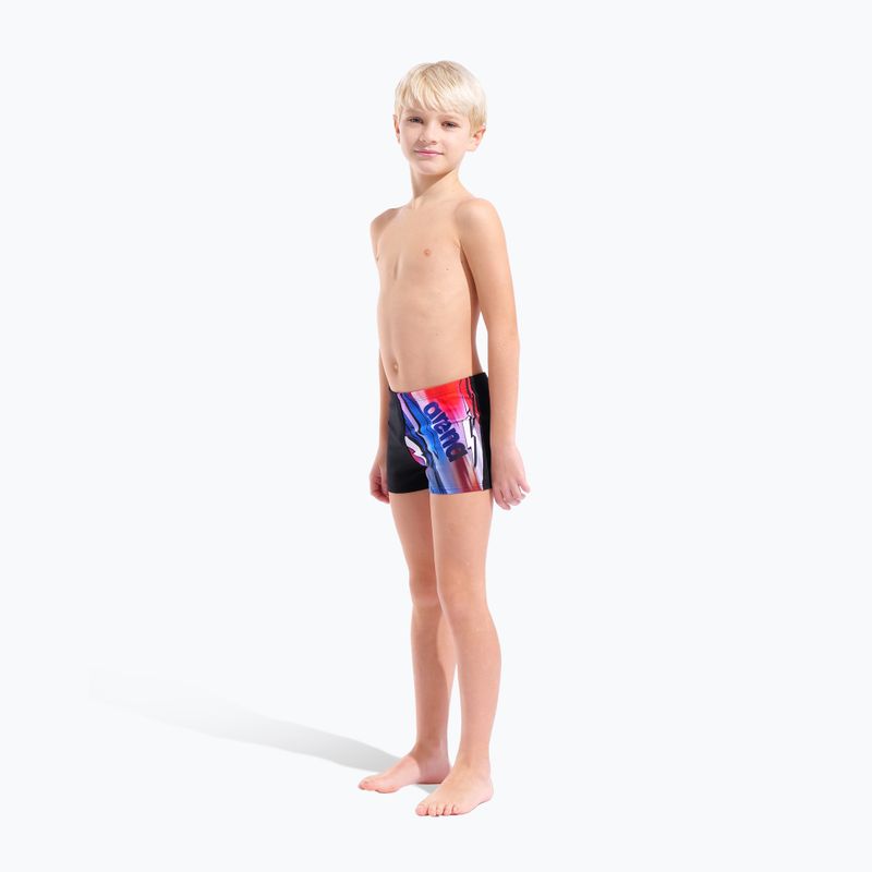 Chlapčenské plavecké boxerky arena Loud Swim Short black/multi 2