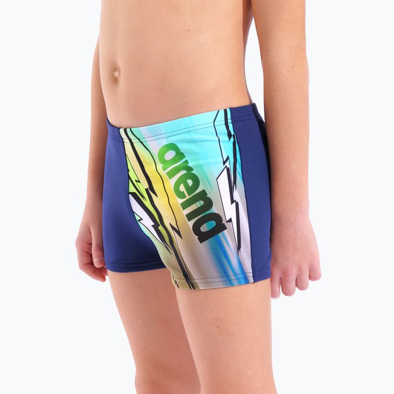 Chlapčenské plavecké boxerky arena Loud Swim Short navy/multi 4