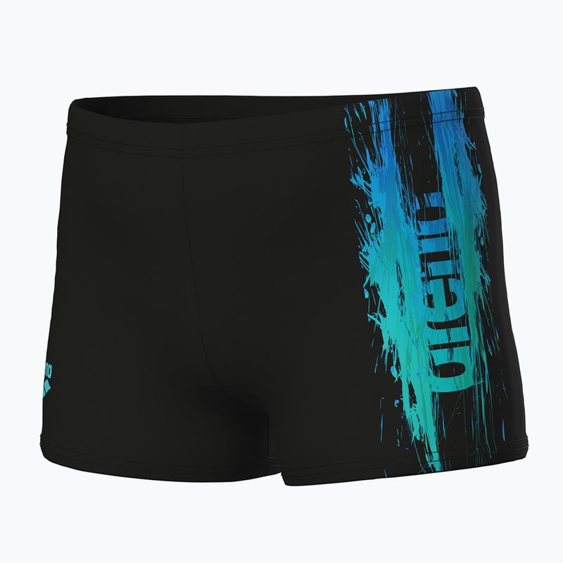 Chlapčenské plavecké boxerky arena Loud Swim Short black/black multi 3