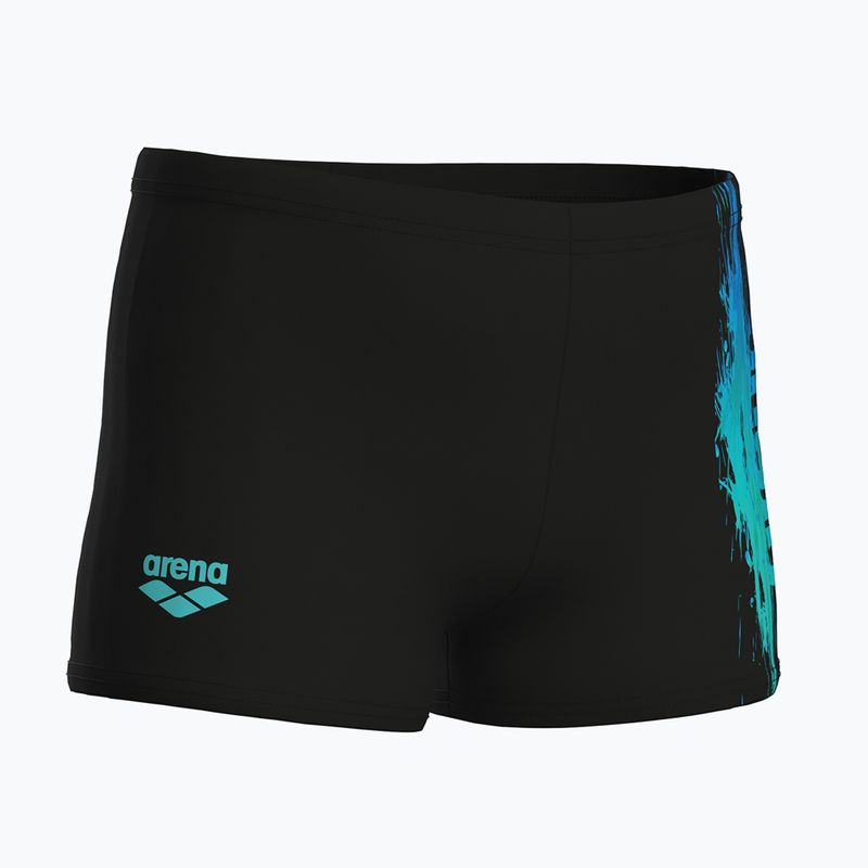 Chlapčenské plavecké boxerky arena Loud Swim Short black/black multi 4