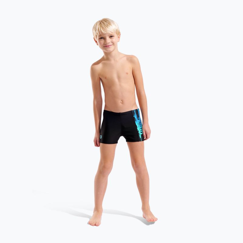 Chlapčenské plavecké boxerky arena Loud Swim Short black/black multi 6