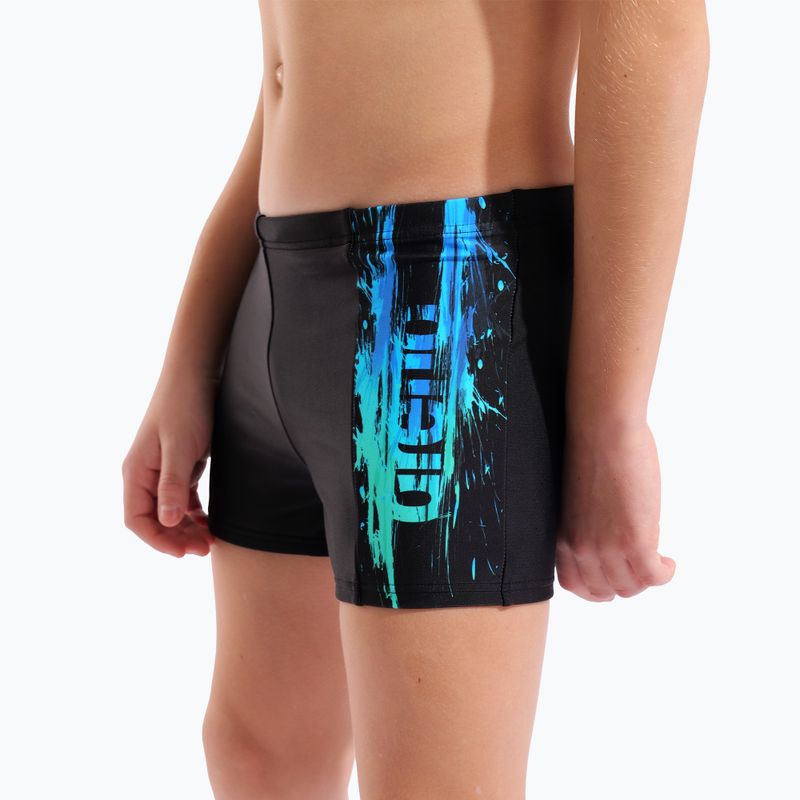 Chlapčenské plavecké boxerky arena Loud Swim Short black/black multi 8