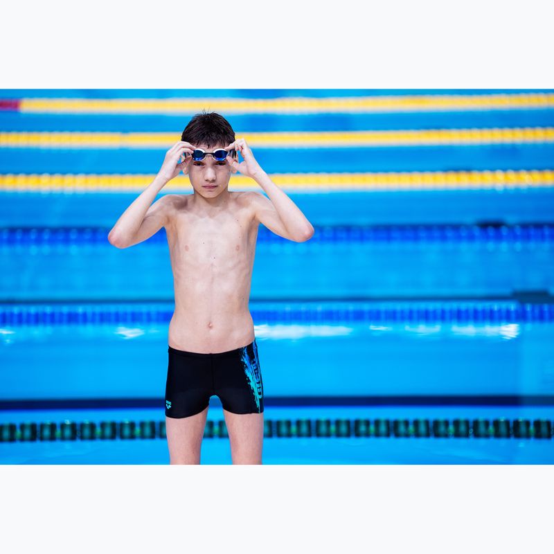 Chlapčenské plavecké boxerky arena Loud Swim Short black/black multi 11