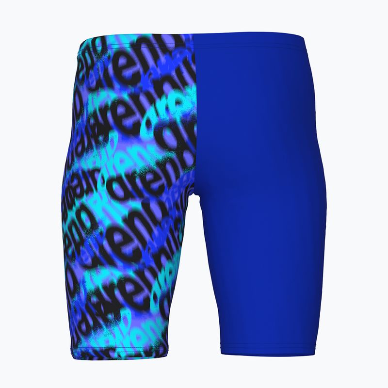 Detské plavky jammer arena Crowded Swim Jammer neon blue/neon blue multi 2