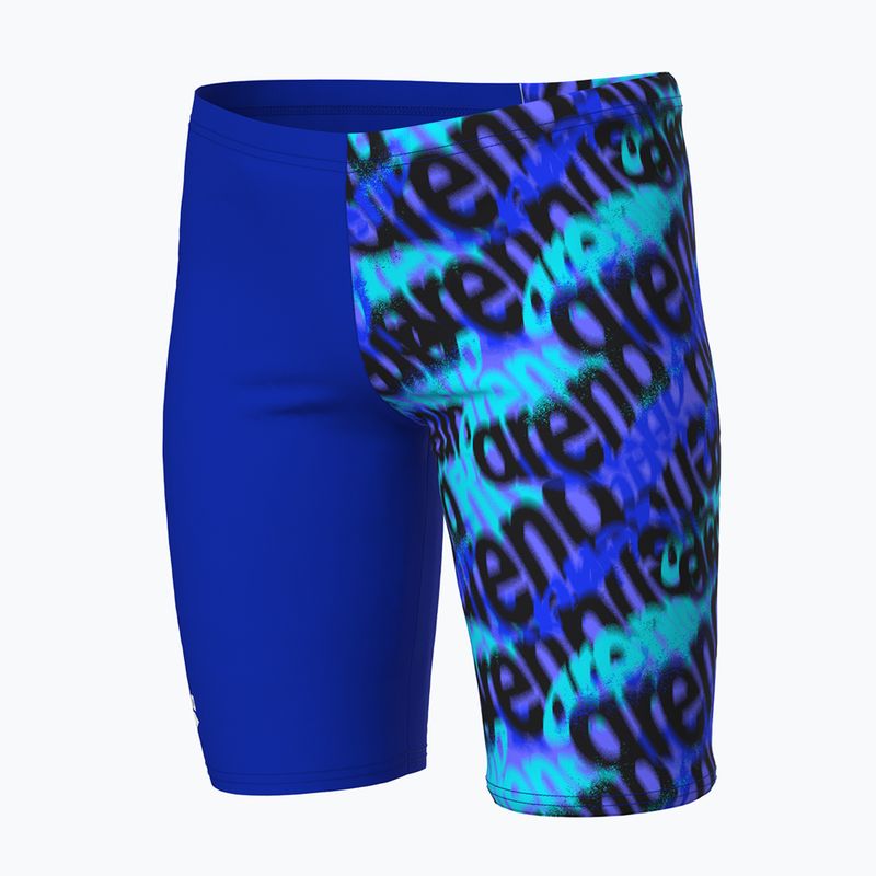 Detské plavky jammer arena Crowded Swim Jammer neon blue/neon blue multi 3