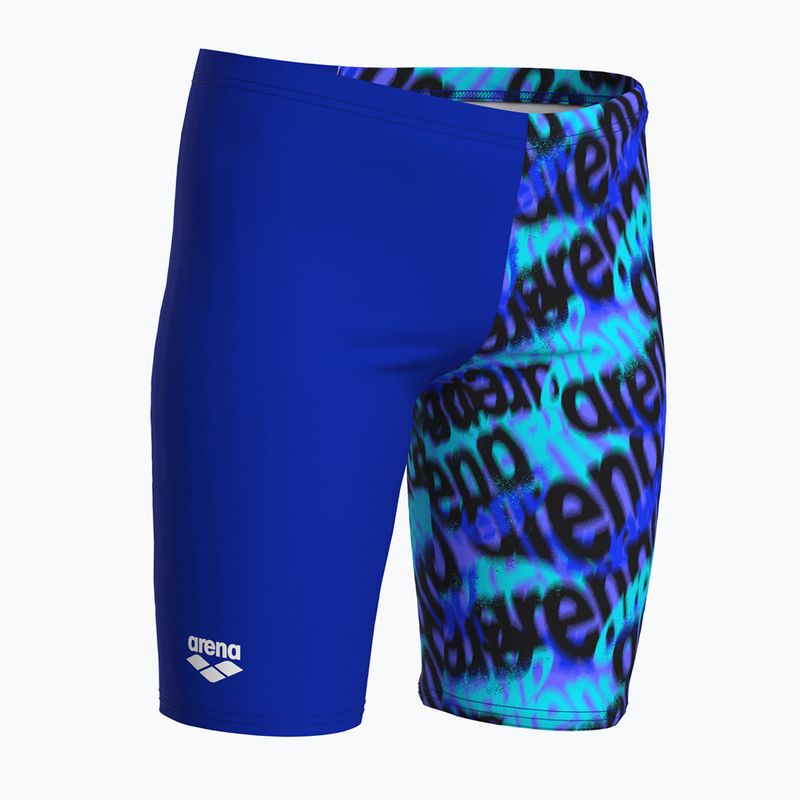 Detské plavky jammer arena Crowded Swim Jammer neon blue/neon blue multi 4