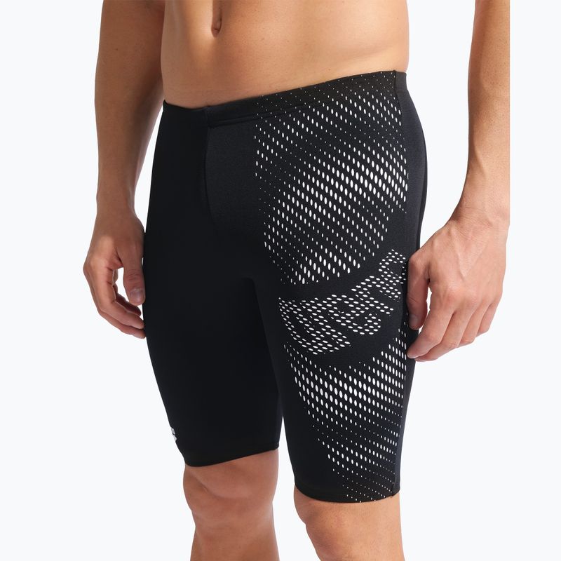 Pánske plavky jammery arena Distortion Swim Jammer black/white 4