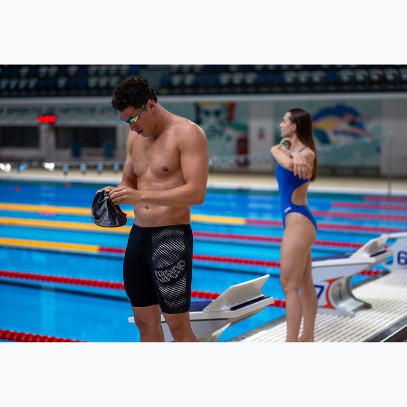 Pánske plavky jammery arena Distortion Swim Jammer black/white 7