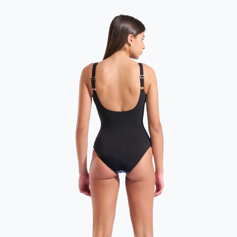 Dámske jednodielne plavky arena Sonia U Back black multi/black 3