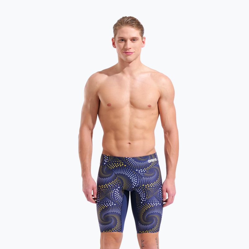 Pánske plavky jammery arena Fireflow Swim Jammer navy/tteam navy yellow 5