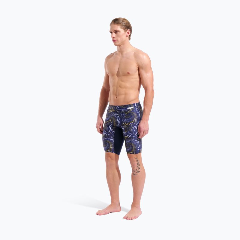 Pánske plavky jammery arena Fireflow Swim Jammer navy/tteam navy yellow 6