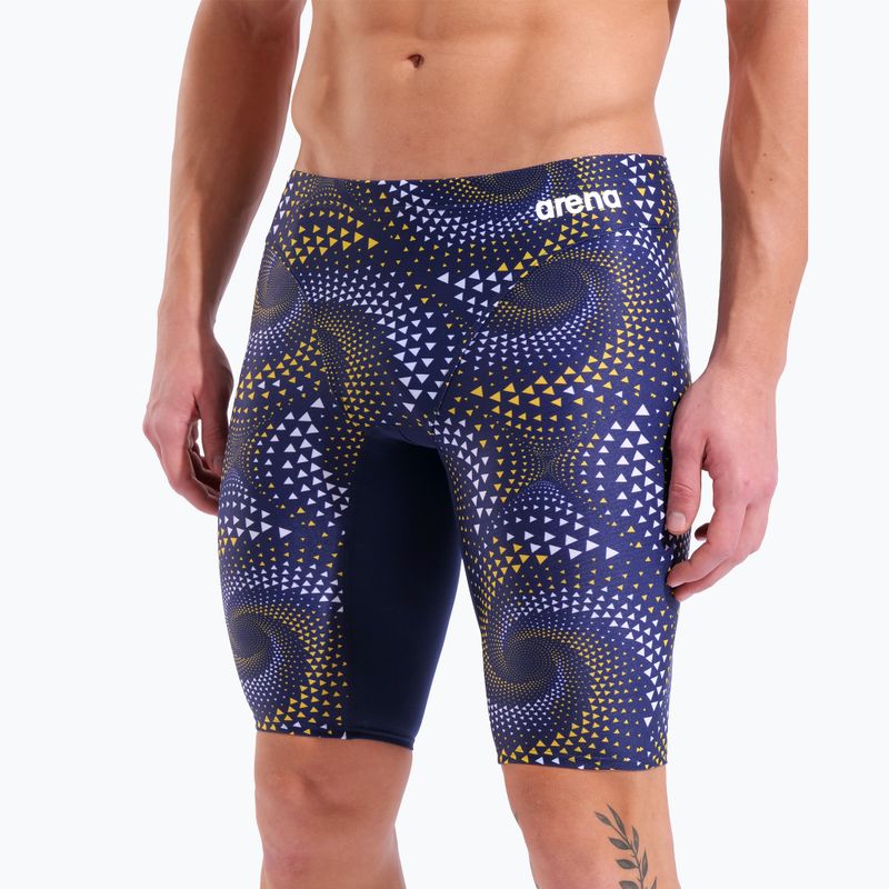 Pánske plavky jammery arena Fireflow Swim Jammer navy/tteam navy yellow 8