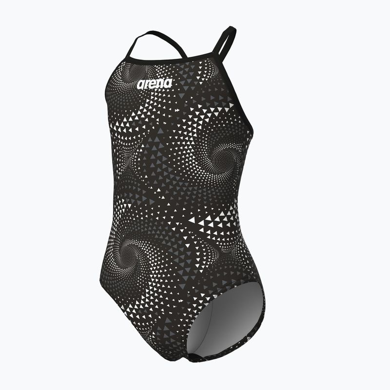 Detské jednodielne plavky arena Fireflow Lightdrop Back black/team black 3