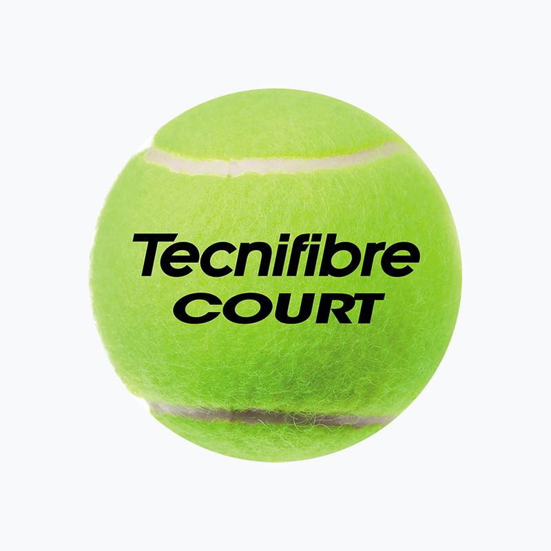 Tenisové loptičky Tecnifibre Court 4 x 36 plechoviek žlté 6COUR364N 2