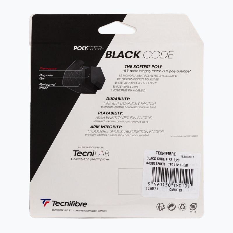 Tenisová struna Tecnifibre Black Code 12 m zelená 04GBL128XV 2