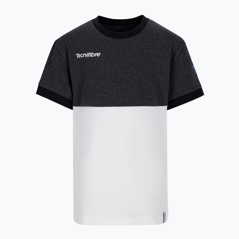Tecnifibre Stretch bielo-čierne detské tenisové tričko 22F1ST F1