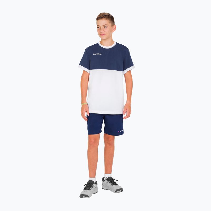 Tecnifibre Stretch bielo-modré detské tenisové tričko 22F1ST F1 8